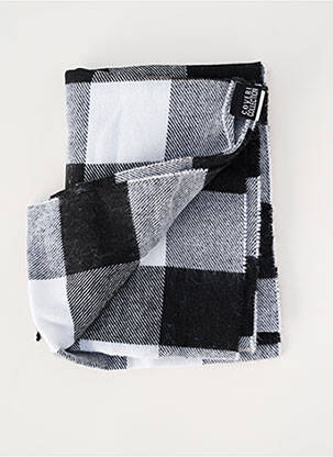 Echarpe imprimé carreaux noir COVERI WORLD homme