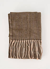 Echarpe tissage peau de pêche marron COVERI WORLD homme