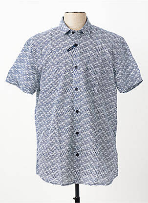 Chemise manches courtes poches bleu PIONEER homme