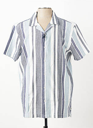 Chemise manches courtes coupe droite bleu PIONEER homme