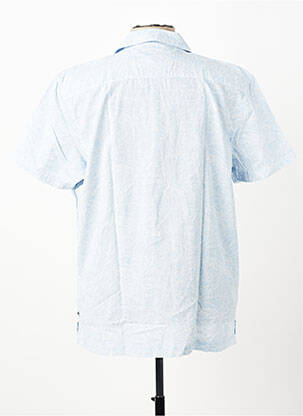 Chemise manches courtes col tailleur bleu PIONEER homme