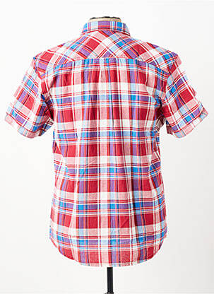 Chemise manches courtes poches rouge PIONEER homme