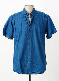 Chemise manches courtes coupe droite bleu PIONEER homme