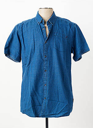 Chemise manches courtes coupe droite bleu PIONEER homme