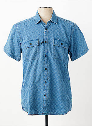 Chemise manches courtes coupe droite bleu fonce PIONEER homme
