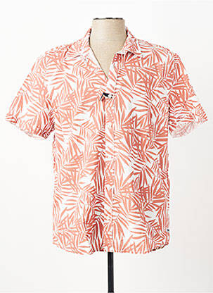 Chemise manches courtes imprimé tie and dye orange PIONEER homme