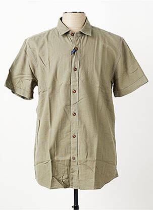 Chemise manches courtes coupe droite vert PIONEER homme