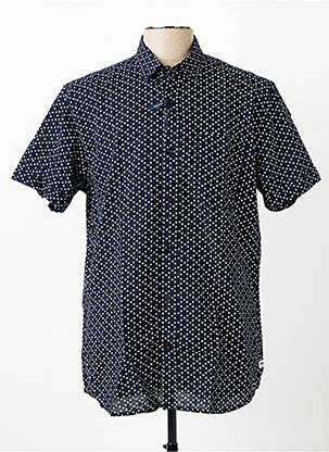 Chemise manches courtes poches bleu PIONEER homme