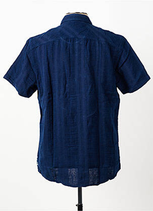 Chemise manches courtes poches bleu PIONEER homme