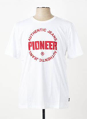 T-shirt coupe cintrée manches courtes blanc PIONEER homme