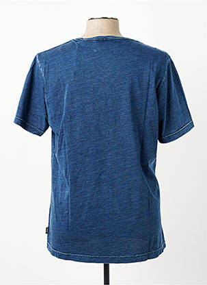 T-shirt tissage chiné manches courtes bleu PIONEER homme