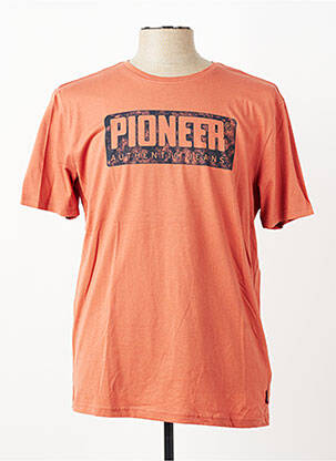 T-shirt coupe cintrée manches courtes orange PIONEER homme