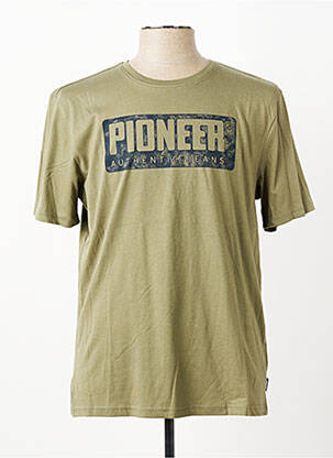 T-shirt coupe cintrée manches courtes vert PIONEER homme