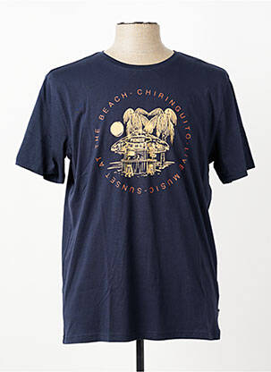 T-shirt coupe cintrée manches courtes bleu PIONEER homme
