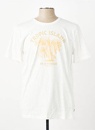 T-shirt coupe cintrée manches courtes beige PIONEER homme