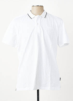 Polo stretch manches courtes blanc PIONEER homme