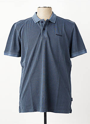 Polo stretch manches courtes bleu PIONEER homme