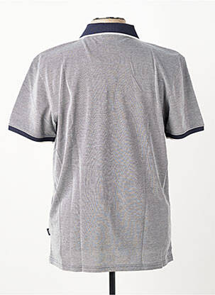 Polo tissage chiné manches courtes bleu PIONEER homme
