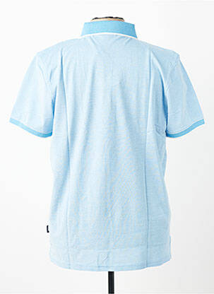 Polo tissage chiné manches courtes bleu clair PIONEER homme