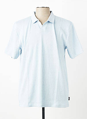 Polo tissage jersey manches courtes bleu PIONEER homme
