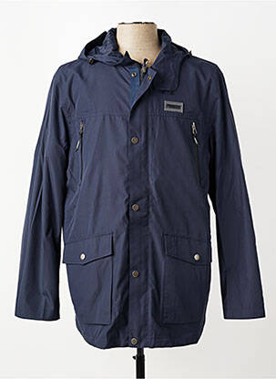 Imperméable poches a capuche bleu PIONEER homme