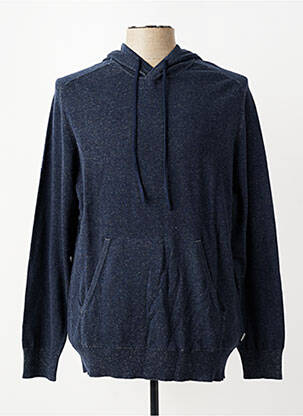 Pull tissage chiné manches longues bleu PIONEER homme