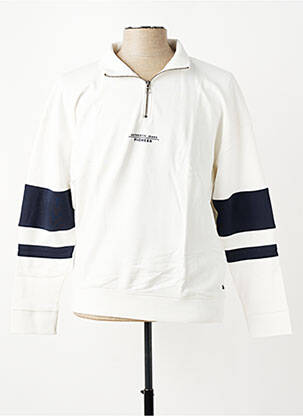 Sweat-shirt stretch manches longues blanc PIONEER homme