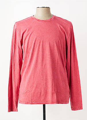 T-shirt coupe cintrée manches longues rouge PIONEER homme