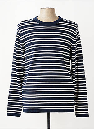 Pull stretch manches longues bleu PIONEER homme