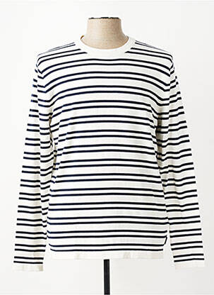 Pull stretch manches longues blanc PIONEER homme