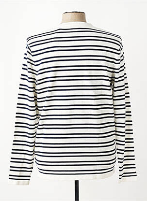 Pull stretch manches longues blanc PIONEER homme