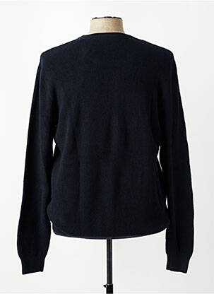 Pull maille souple et aérée manches longues bleu PIONEER homme