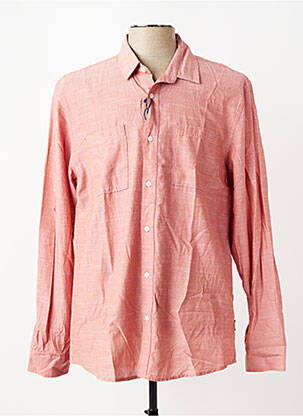 Chemise manches longues poches rose PIONEER homme