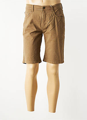 Bermuda tissage denim taille normale marron PIONEER homme