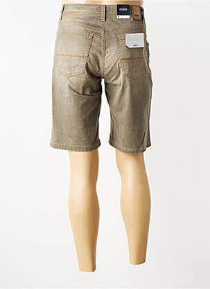 Bermuda tissage denim taille normale marron PIONEER homme