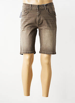 Bermuda tissage denim taille normale gris PIONEER homme