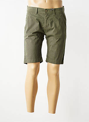 Bermuda taille à pinces taille normale vert PIONEER homme