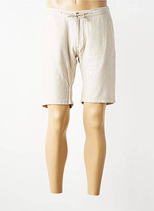 Bermuda taille élastique taille normale beige PIONEER homme