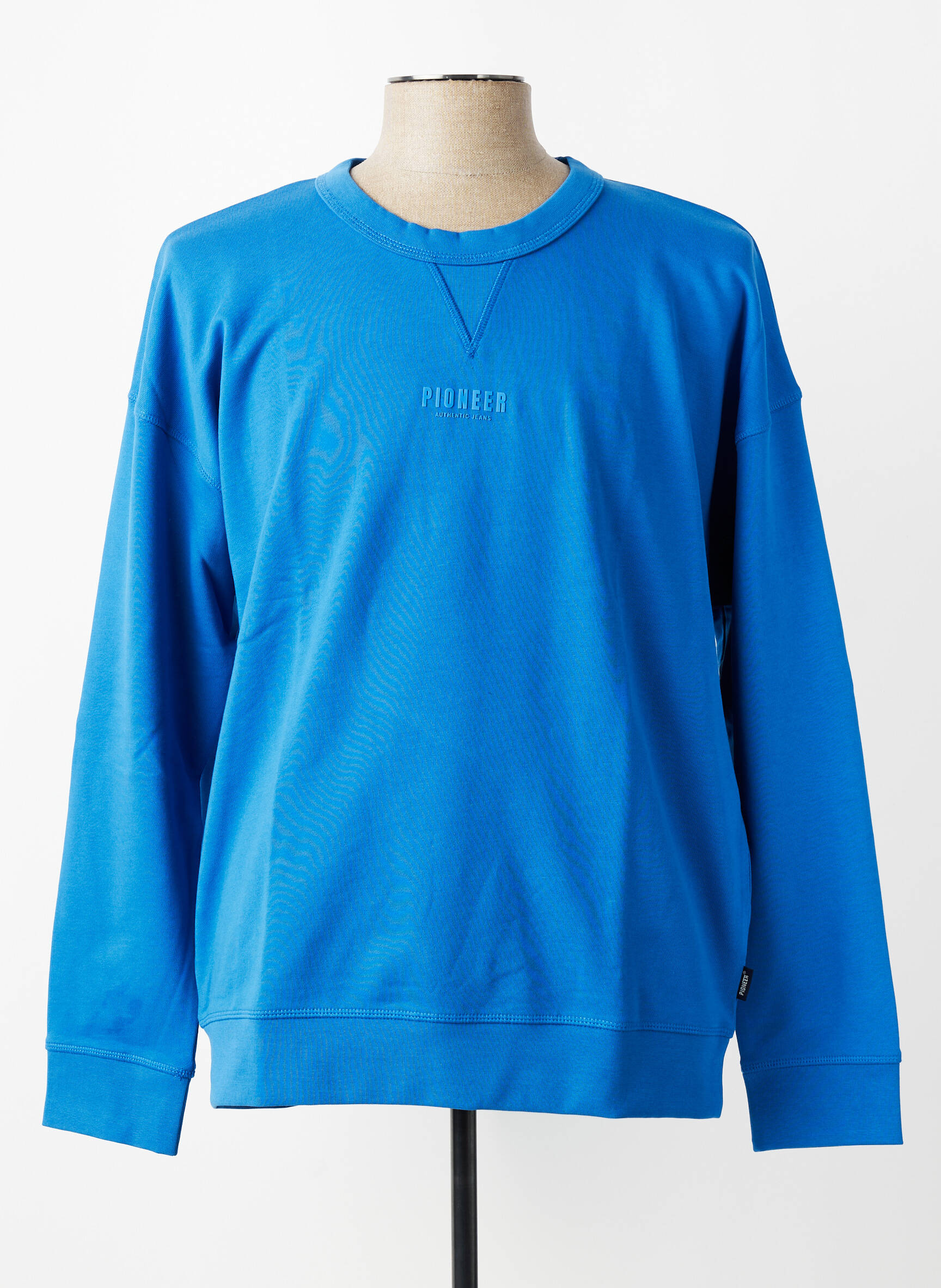 Sweat-shirt stretch manches longues bleu clair PIONEER homme