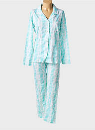 Pyjama coupe droite bleu BIP BIP femme