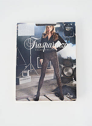 Collants stretch marron TRASPARENZE femme
