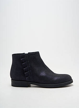 Bottines/boots tissage satiné talon plat jusqu'à 3cm bleu GEOX femme