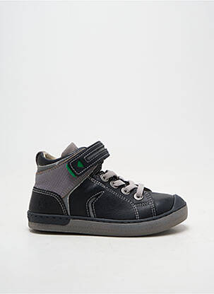 Baskets bout rond bout rond noir KICKERS garçon