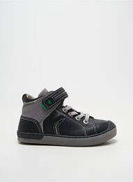 Baskets bout rond bout rond noir KICKERS garçon