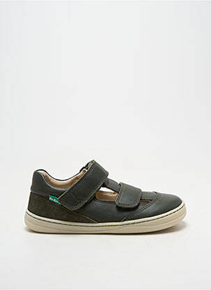 Sandales/nu pieds bout rond bout rond vert KICKERS garçon