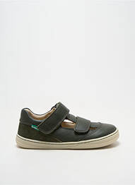 Sandales/nu pieds bout rond bout rond vert KICKERS garçon