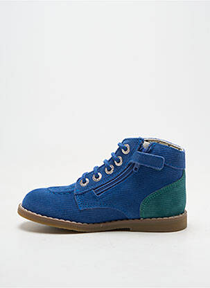 Bottines/boots bout rond chiquet bleu KICKERS garçon