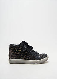 Baskets impression bout rond noir BOPY fille