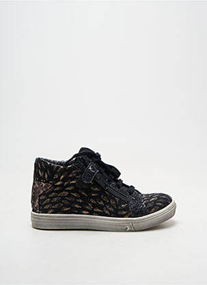 Baskets impression bout rond noir BOPY fille