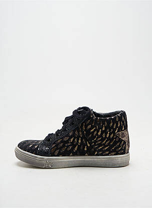 Baskets impression bout rond noir BOPY fille